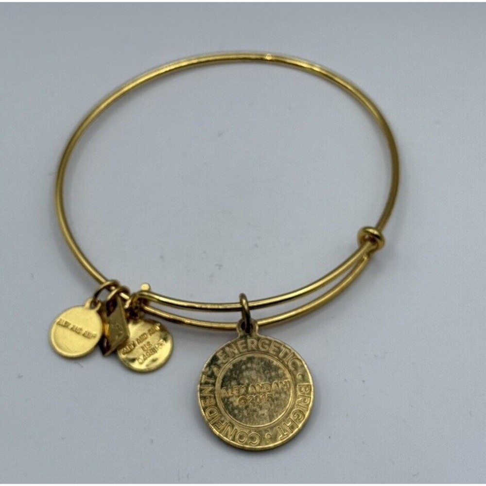 Alex And Ani Lemon Fruit Gold Expandable Charm Bracelet - Picture 2 of 2